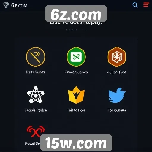 Características da interface do usuário no 6z.com